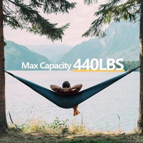 img 3 attached to 🏕️ Covacure Camping Hammock - Lightweight Portable Hammocks with 2 Tree Straps for Outdoor Activities and Travel