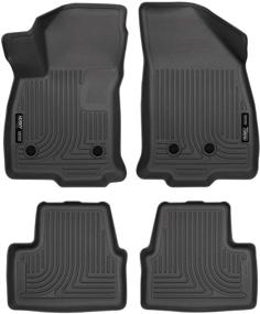 img 4 attached to Husky Liners Chevrolet Volt Weatherbeater Floor Mats, Front & 2nd Seat, Black (2016-2019) - 98281