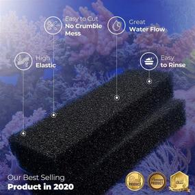 img 3 attached to 🐠 CORISRX Best Lifestyle Aquarium Sponge Filter Foam 11.8"x4.7"x2.36" - Water Media Pads