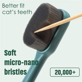 img 3 attached to 🐱 Soft Cat Toothbrush Set: Micro Brush Head for Cats, Finger Toothbrush for Pet Dental Care – Safe, Effective, Deep Teeth Cleaning for Dogs & Cats