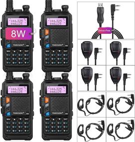 img 4 attached to TIDRADIO TD-F6 High Power Ham Radio Upgraded Version UV-5R Handheld Two Way Radio Bundle with Headset, Hand Mic, and Programming Cable (4 Pack) - Driver-Free Programming