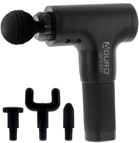 img 4 attached to 💪 Aduro Muscle Massage Gun: Handheld Percussion Back Neck Shoulder Foot Leg Thigh Hip Arm Massager Gun for Pain Relief - Black Edition