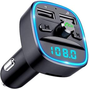 img 4 attached to 🚗 Comsoon Обновленный Bluetooth FM-трансмиттер для автомобиля - Усовершенствованный автомобильный адаптер MP3-плеер с громкой связью, двумя портами USB, светодиодным экраном, поддержкой SD/TF-карт и USB-флеш-накопителей