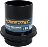 powertec 70191 screw end quick coupler for 2-1/2” hose – left-hand threaded adapter, black - efficient hose attachment solution! logo