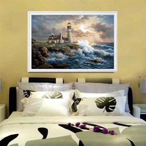 img 3 attached to 🔆 Mobicus 5D DIY Diamond Painting Kit: Lighthouse- Create Stunning Artwork with Numbers (14X18inch/35X45CM)