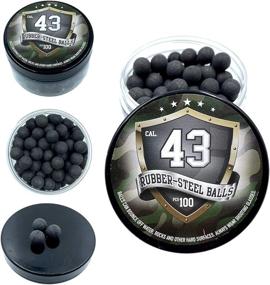 img 4 attached to 🎯 Premium Quality Rubber Steel Balls for Self Home Defense Training and Shooting | 100x Reballs Powerballs | 43 Caliber