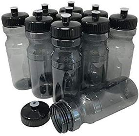 img 1 attached to 10 Pack of CSBD Clear 24 Oz Sports Water Bottles for Customized Branding - BPA-Free Food Grade Plastic Ideal for Fitness, Hiking, Cycling, Gym Workouts – Made in USA