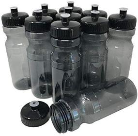 img 3 attached to 10 Pack of CSBD Clear 24 Oz Sports Water Bottles for Customized Branding - BPA-Free Food Grade Plastic Ideal for Fitness, Hiking, Cycling, Gym Workouts – Made in USA