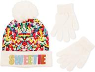 🧣 оставайтесь тёплыми и стильными с комплектом "девочки sprinkles sweetie pom beanie и magic glove" от abg accessories! логотип