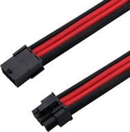 💻 ezdiy-fab sleeved cable pcie 6+2 pin - power supply extension cable - black and red логотип