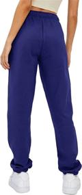 img 2 attached to 👖 EFAN Women's High Waisted Cotton Lounge Joggers - Warm Fleece Sweatpants with Pockets, Baggy Pants, Comfy Oversized Fall Style