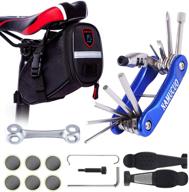 ybeki saddle bag bike repair tool kit - comprehensive bicycle tool set with seat pack, multi-function tool, chain repair tool, and tire tool. includes 6-month warranty logo