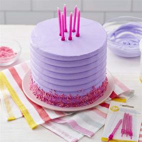 img 2 attached to 🎂 Pink Wilton Birthday Glitter Candles: Sparkling Set of 10 for Magical Celebrations!