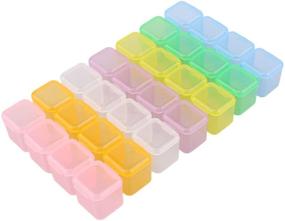 img 2 attached to Adjustable Plastic Storage Box with 28 Slots for Diamond Painting Accessories and Jewelry- Mix Color