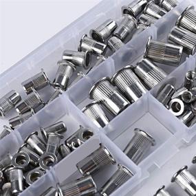 img 3 attached to 🔩 Versatile Stainless Steel Rivet Nuts Kit: 5/16-18 Thread with 8-32, 10-24, 1/4-20, 3/8-16 Assortment - Flat Head Rivnuts Nutserts for Efficient Threaded Rivet Insertion