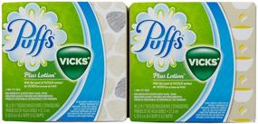 img 1 attached to 🤧 Puffs Plus Lotion Facial Tissues with Soothing Vicks Scent - 48 Count, Pack of 2