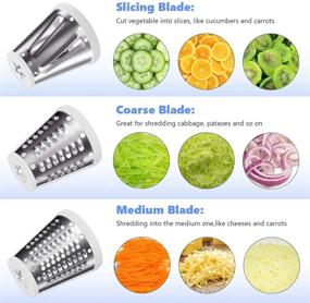 img 3 attached to BANKKY Slicer Shredder Attachment - Vegetable Chopper Set for KitchenAid Stand Mixer, Cheese Grater Accessories with 3 Blades (White)