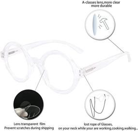 img 1 attached to 👓 OCCI CHIARI Women's Clear Frame Reading Glasses - Available in Multiple Prescriptions (0 1.0 1.5 2.0 2.5 3.0 3.5) for Effective Vision Enhancement