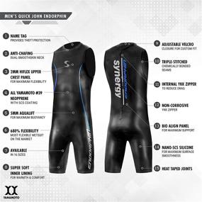 img 2 attached to Synergy Endorphin Sleeveless Quick John: Ideal Men's Triathlon Wetsuit for Open Water Swimming Ironman & USAT Approved