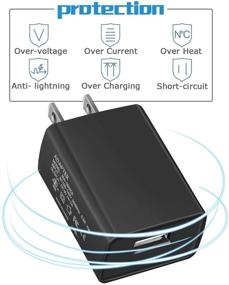 img 3 attached to UL Listed 5 Ft 2A Adapter Wall Charger with 5Ft Micro USB Cable: 🔌 Compatible with A30 Plus, Alcatel TCL LX (A502DL), Galaxy J7/J3 Prime, Zone 4, Rebel 3/Rebel 4