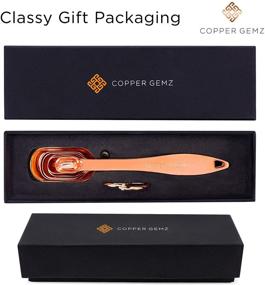 img 3 attached to 🎁 Copper Measuring Spoons Gift Set of 6 - Perfect Christmas Present for Men/Women. Elegant Packaging to Make an Impression. High-Quality, Durable, Distinctive. Slim, Practical Design. Luxurious Copper Rose Gold Finish.