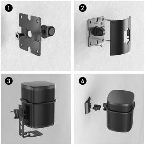 img 3 attached to 🔧 Черная настенная кронштейн с регулировкой наклона и поворота для Sonos One, Play1 или Sonos one SL