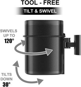 img 2 attached to 🔧 Черная настенная кронштейн с регулировкой наклона и поворота для Sonos One, Play1 или Sonos one SL