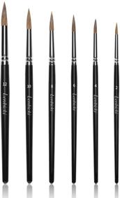 img 4 attached to Premium 6-Piece Sable Weasel Hair Artist Paint Brush Set - Ideal Gift for Painting Enthusiasts and Art Lovers during Holidays and Classroom Activities