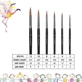 img 1 attached to Premium 6-Piece Sable Weasel Hair Artist Paint Brush Set - Ideal Gift for Painting Enthusiasts and Art Lovers during Holidays and Classroom Activities