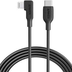 img 4 attached to MFi Certified Anker 90 Degree Lightning to USB-C Cable (6 ft) 🔌 - Supports Power Delivery for iPhone, AirPods, iPad, iPod Touch and More - Black