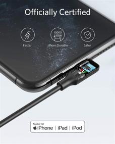 img 1 attached to MFi Certified Anker 90 Degree Lightning to USB-C Cable (6 ft) 🔌 - Supports Power Delivery for iPhone, AirPods, iPad, iPod Touch and More - Black