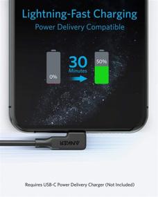 img 2 attached to Сертифицированный MFi кабель Anker с угловым разъемом Lightning к USB-C (6 фт) 🔌 - поддерживает Power Delivery для iPhone, AirPods, iPad, iPod Touch и других устройств - черный