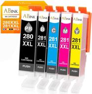 🖨️ high-quality abink compatible ink cartridge replacement for canon 280 281 xxl pgi-280xxl cli-281xxl – ideal for pixma tr8620 tr7520 ts6320 tr8520 ts9520 ts9521c ts8220 ts6220 ts6120 ts8120 printers – 5 packs logo