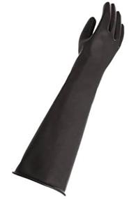 img 1 attached to 🧤 Trident 287 Natural Latex Glove, Chemical Resistant, 0.035" Thick, 23" Long, Size 9, Black - Enhanced SEO