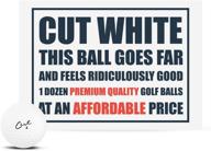 🏌️ enhance your golf game with cut golf matte white golf balls (1 dozen) logo