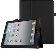 футляр fintie folio для ipad 4-го поколения, ipad 3-го поколения, ipad 2 - смарт-кавер с автоматическим режимом сна/будильником, черный. логотип