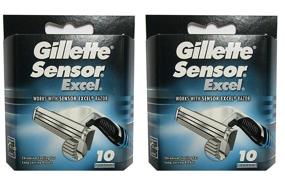 img 4 attached to 20-Pack of Gíllette Sensor Excel Razor Refill Cartridges: High-Quality and Long-lasting Blades