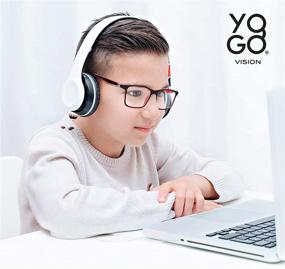 img 2 attached to 👓 Protective Computer Glasses for Kids - Blue Light Blocking Eyewear to Prevent Eyestrain, Includes Case - Ideal for Boys and Girls in Electronic Device Use