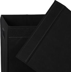 img 1 attached to 🧺 Foldable Laundry Hamper Basket with Lid - Simple Houseware, Black