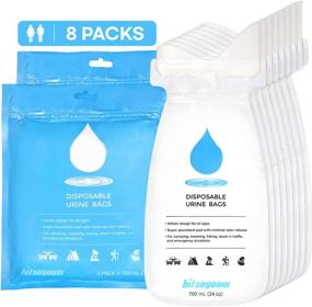 img 4 attached to 🚽 BITSOGOOM Disposable Urine Bags: 8-Pack Portable Urinals for Emergency, Travel, Camping, and More!