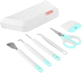 img 4 attached to 🔧 Craft Weeding Tools Set with Plastic Box - Vinyl Weeding Tool Kit for Easy Weeding Tasks - Essential Tools for Crafters
