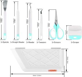 img 2 attached to 🔧 Craft Weeding Tools Set with Plastic Box - Vinyl Weeding Tool Kit for Easy Weeding Tasks - Essential Tools for Crafters