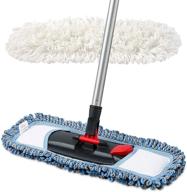 🧹 cleanhome dust mop: premium microfiber dry & wet flat mops for tile floors - includes extra chenille refill pad for hardwood, tile, marble floors logo