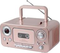 🌹 rose gold studebaker sb2135rg portable stereo cd/am/fm radio with cassette player/recorder logo