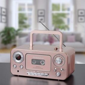 img 1 attached to 🌹 Rose Gold Studebaker SB2135RG Portable Stereo CD/AM/FM Radio with Cassette Player/Recorder