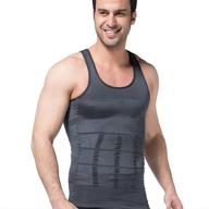 🏋️ men's compression body shaper sports tank top for abs and abdomen slimming logo