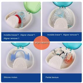 img 3 attached to 🦷 Y-Kelin Green Press-to-Open Retainer Case: Secure Storage for Partial Dentures