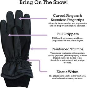 img 1 attached to Детские водонепроницаемые зимние перчатки N'Ice Caps с утеплителем Thinsulate и камуфляжным принтом для холодной погоды.