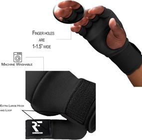 img 3 attached to 🥊 ROC Fitness Gel Elastic Padded Inner Gloves for Men and Women – 20 Inch Hand Boxing Wraps for Muay Thai MMA, Martial Arts, Kickboxing, and Combat Sports (1 Pair)