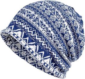 img 2 attached to Qunson Womens Printed Slouchy Beanie